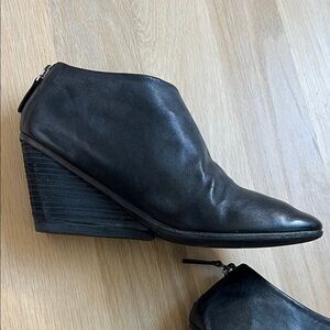 Marsell Black Leather Ankle Booties -Made in Italy - size 9